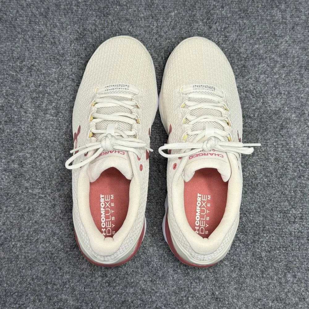 Under Armour Charged Gemini Running Shoes Mens 10 Off White Cinnamon Red Sneaker